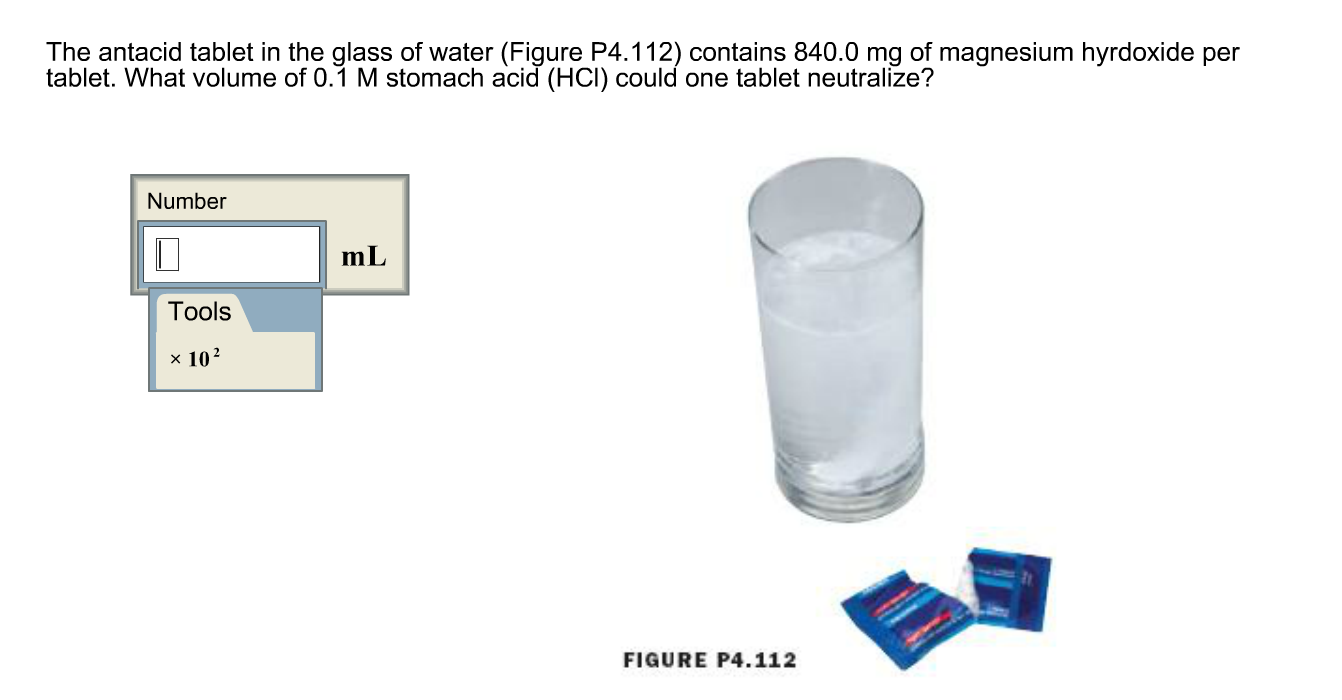 antacid experiment with water