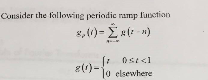 Solved Consider The Following Periodic Ramp Function G R 8487