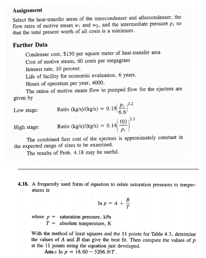 Thermal Systems Design Project Design Of An Optimized 