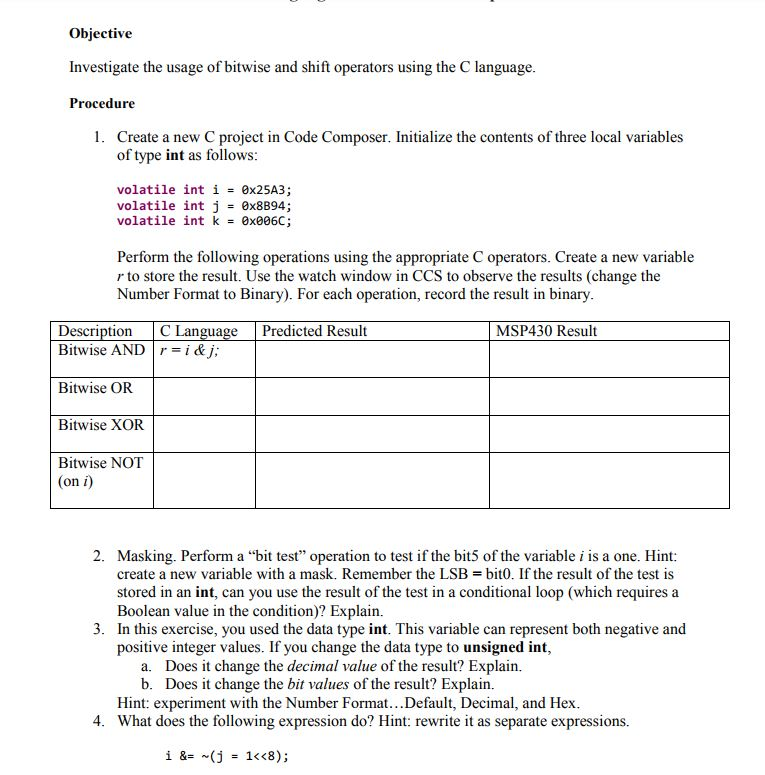 objective-investigate-the-usage-of-bitwise-and-shift-chegg