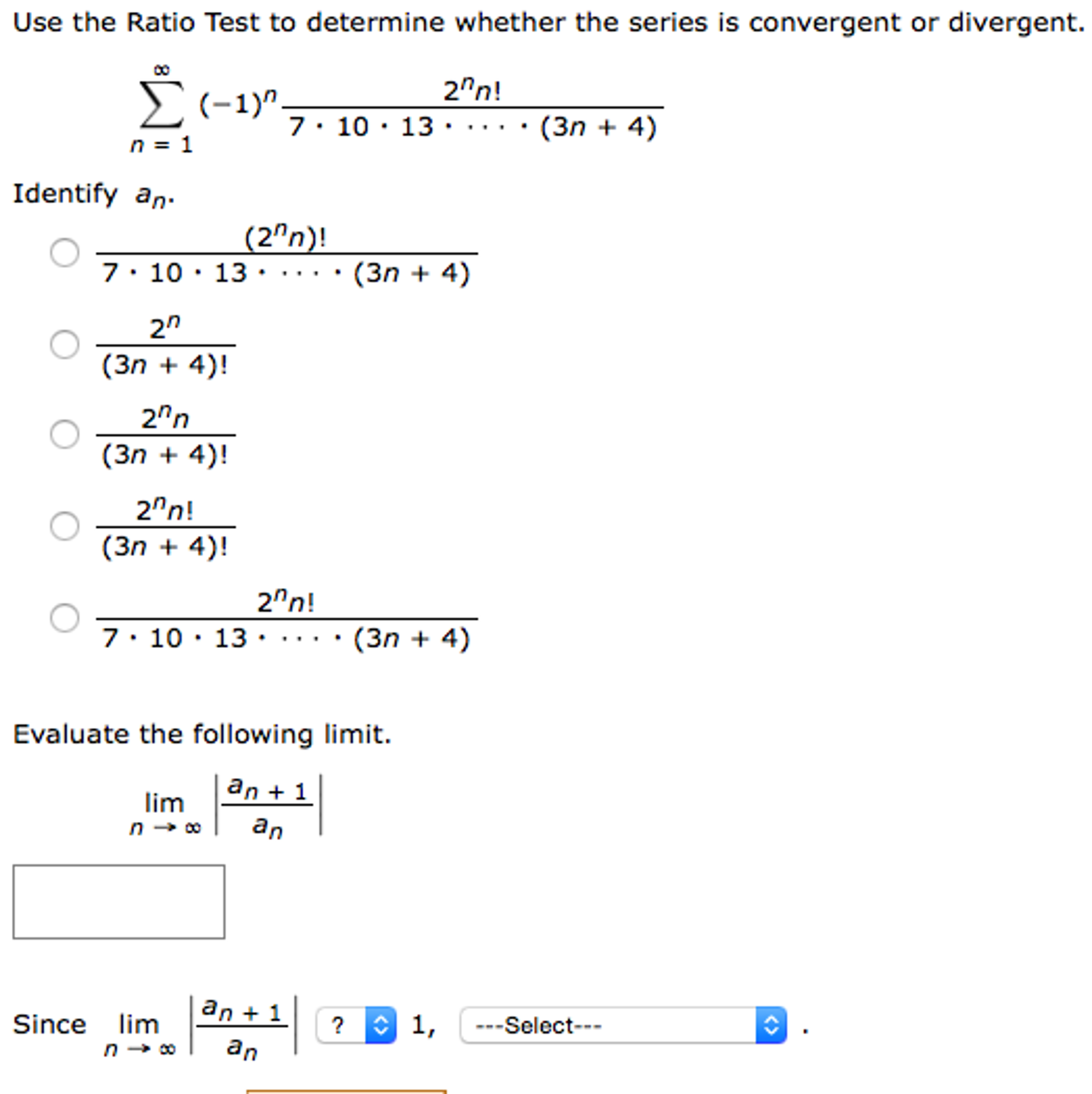 Solved Use The Ratio Test To Determine Whether The Series Is | Chegg.com