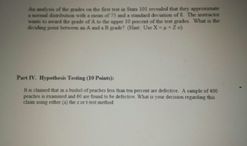 solved-an-analysis-of-the-grades-on-the-first-test-in-stats-chegg