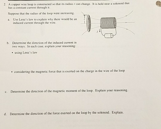 Solved A copper wire loop is constructed so that its radius | Chegg.com