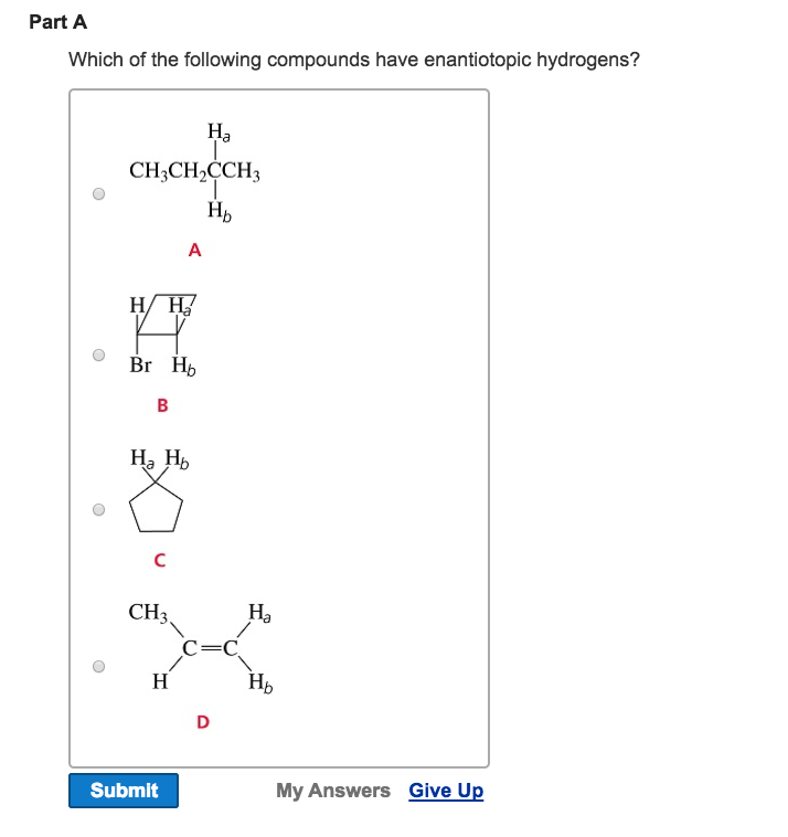 Solved Part A How could you distinguish the H NMR spectra of | Chegg.com