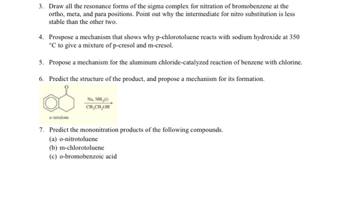 Solved 3. Draw all the resonance forms of the sigma complex | Chegg.com