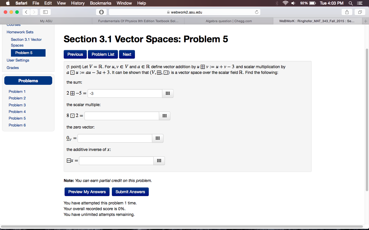 Solved 92961 Tue 4 03 PM A E Safari File Edit View Chegg Solved 92961 tue 4 03 pm a e safari file edit view chegg