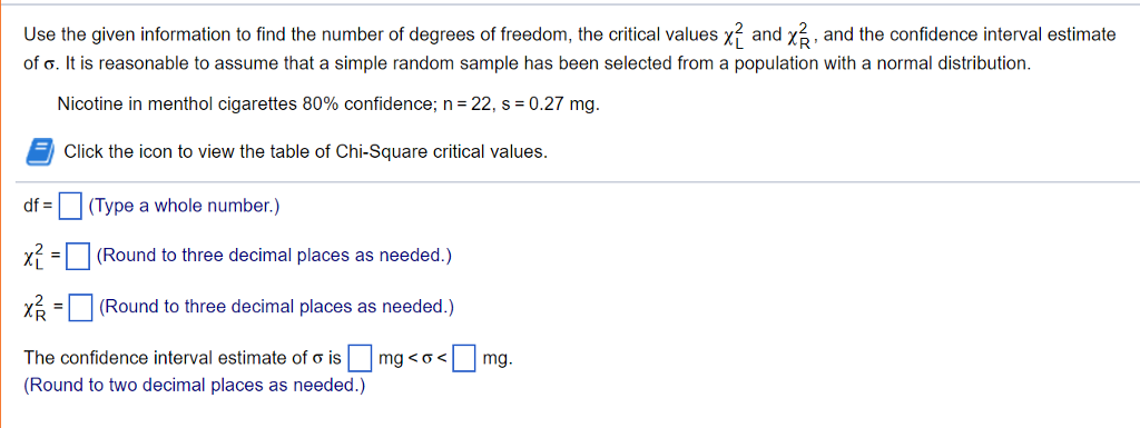 calculating degrees of freedom for 95% confidence