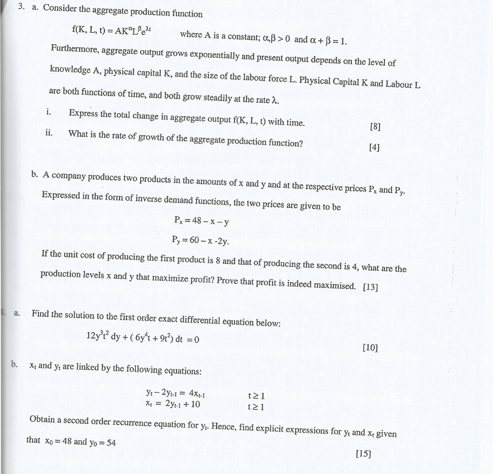 Solved Find the degree of homogeneity of the function F(x, | Chegg.com