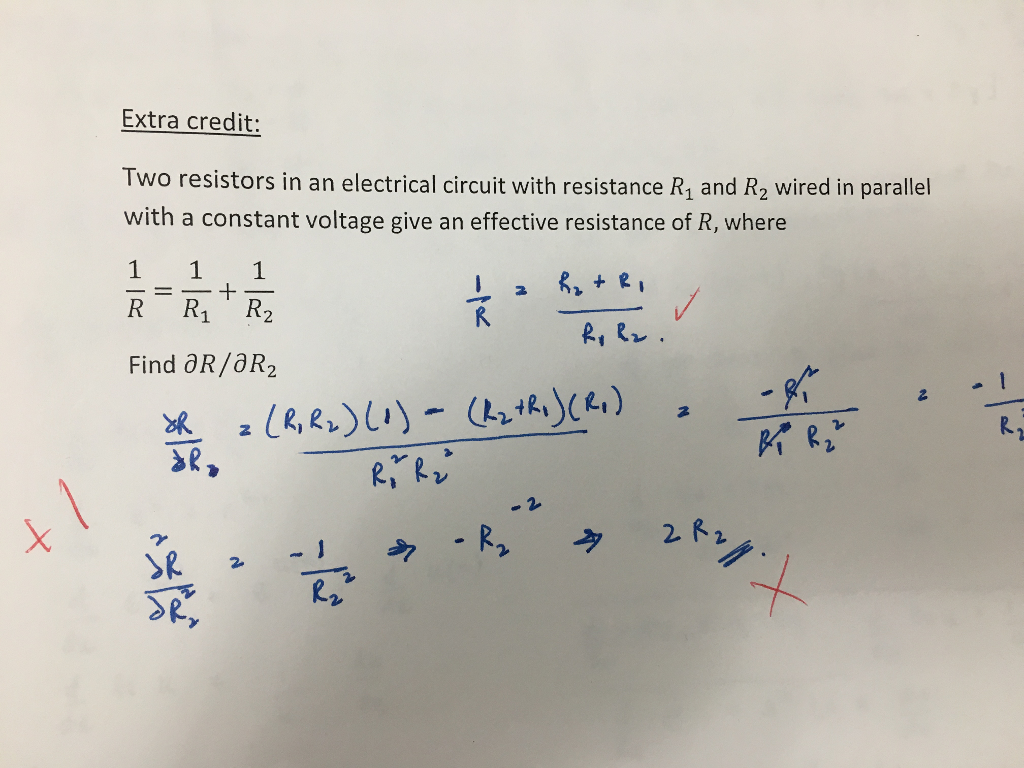 Solved Extra credit Two resistors in an electrical circuit