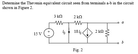 Solved Determine the Thevenin Equivalent circuit seen from | Chegg.com