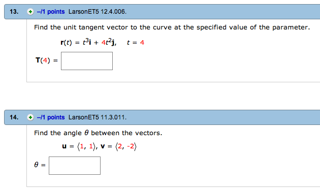 Find The Unit Tangent Vector To The Curve At The
