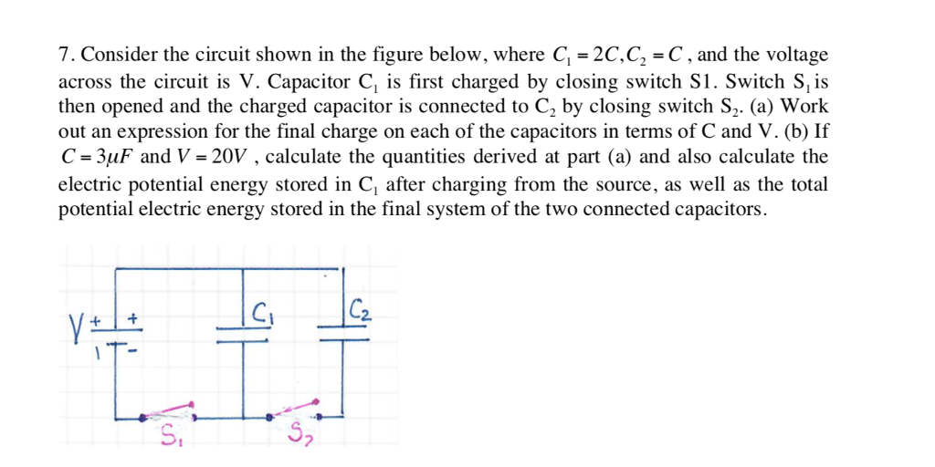 Solved 7 Consider The Circuit Shown In The Figure Below