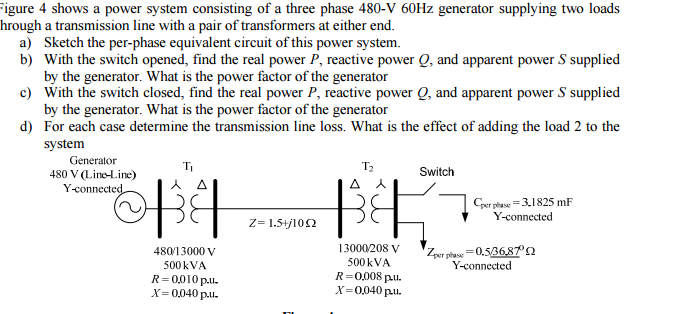 Figure 4 Shows A Power System Consisting Of A Three 1929