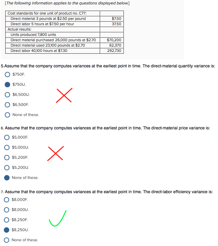 Solved Assume that the company computes variances at the | Chegg.com