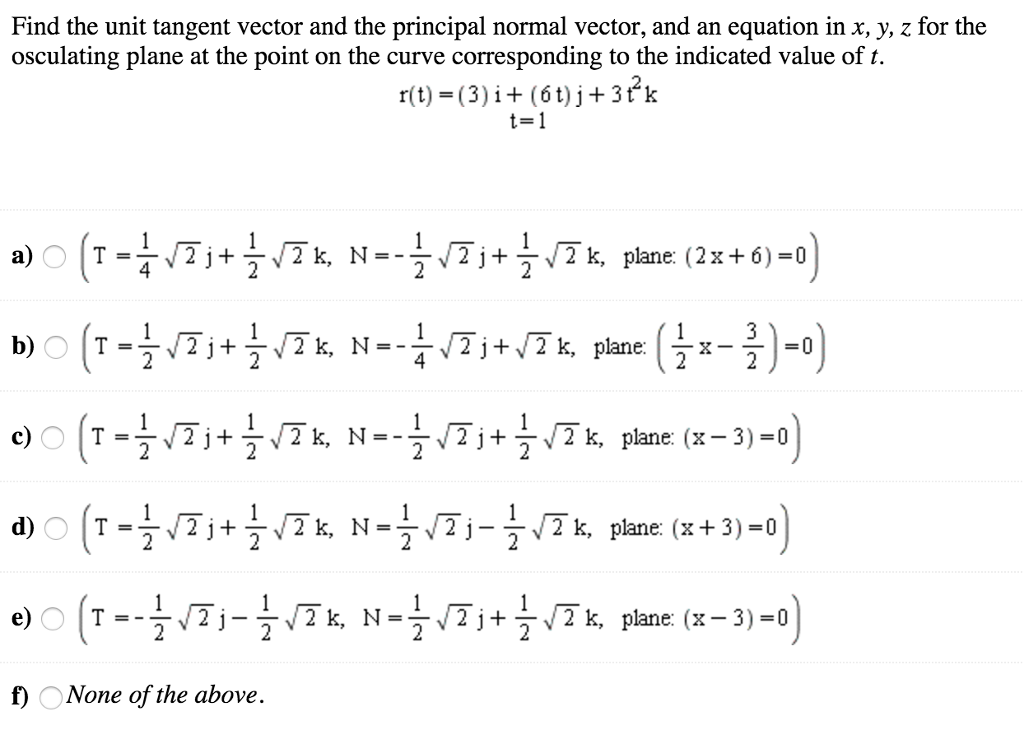 unit normal vector 2d