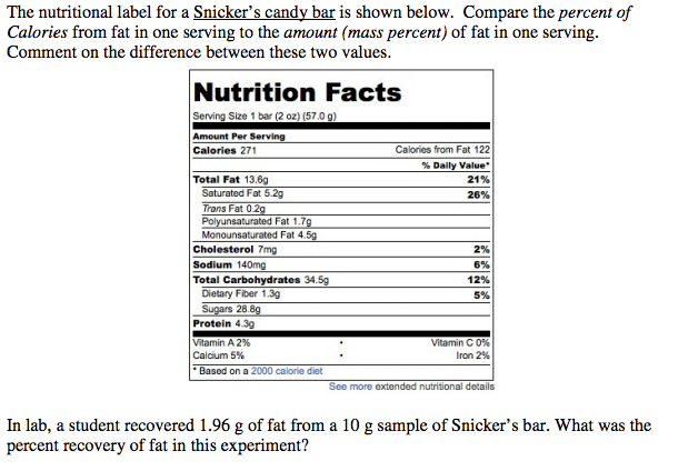 snickers nutrition facts label snickers nutrition facts label
