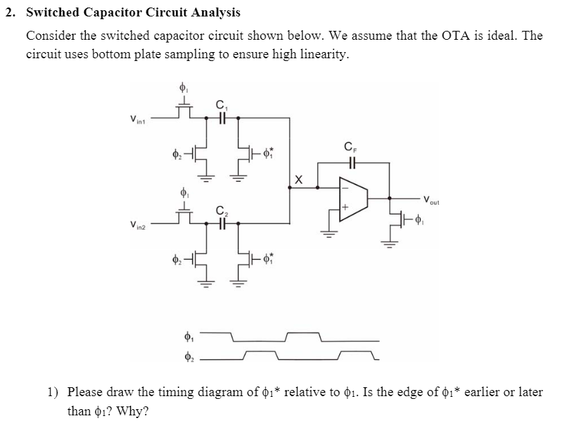 Solved 2. Switched Capacitor Circuit Analysis Consider The | Chegg.com