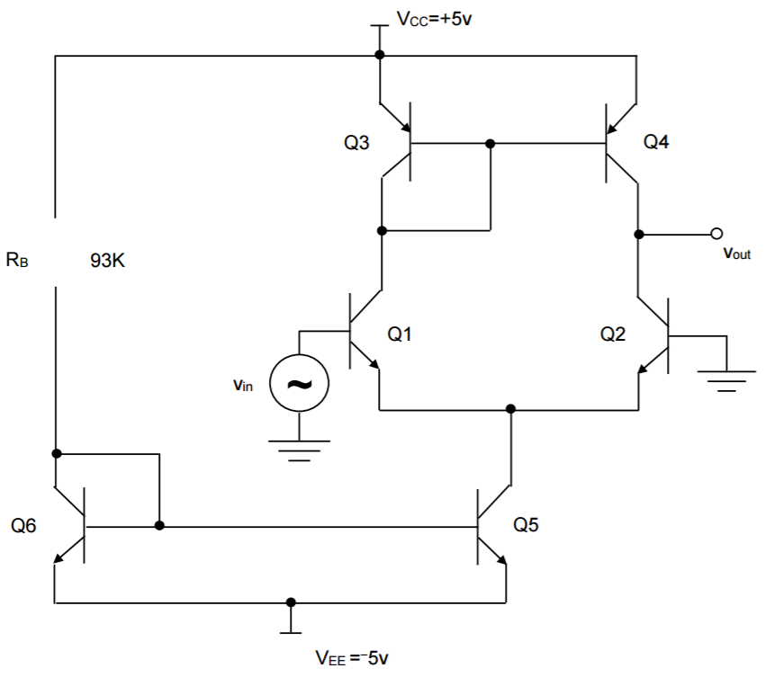 For the active-loaded BJT Differential Amplifier on | Chegg.com