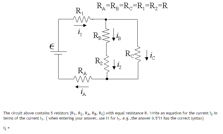 Solved The circuit above contains 5 resistors (R1, R2, RA, | Chegg.com