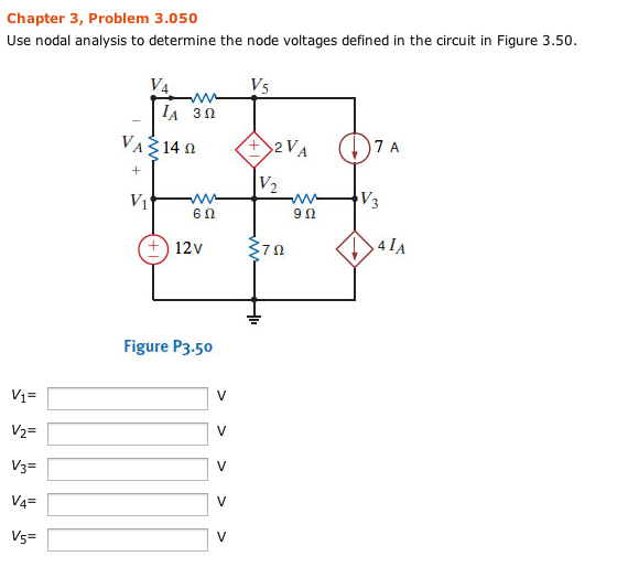 Solved Use Nodal Analysis To Determine The Node Voltages