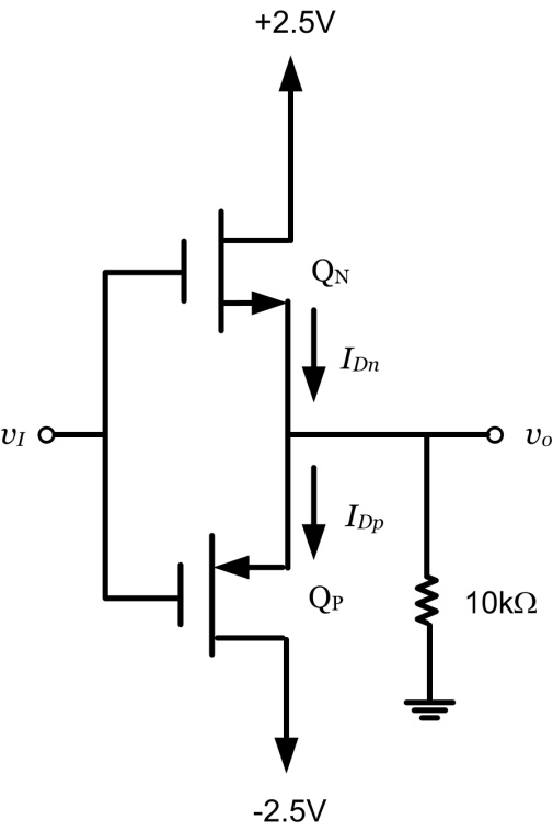 Solved The NMOS and PMOS transistors in the below circuit | Chegg.com