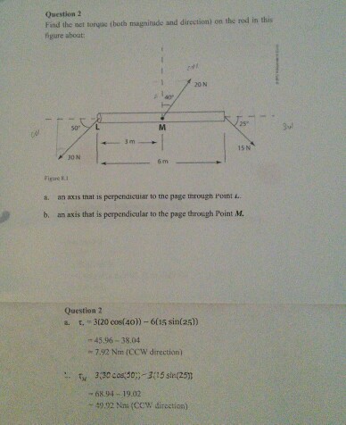 Solved calculating torque angle In the enclosed | Chegg.com