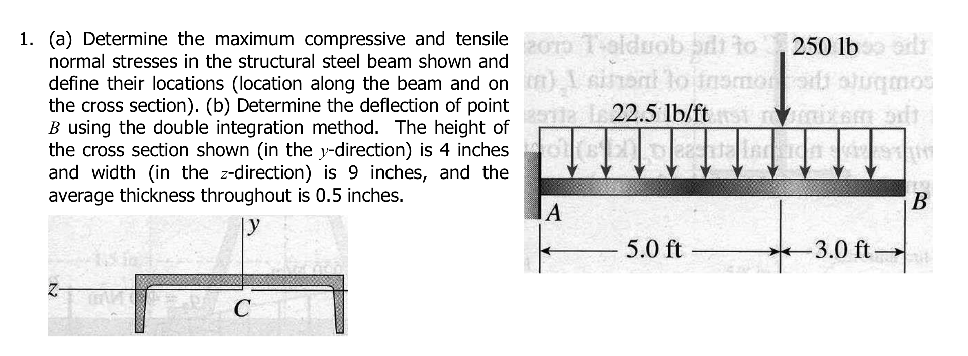 Solved Determine the maximum compressive and tensile normal | Chegg.com