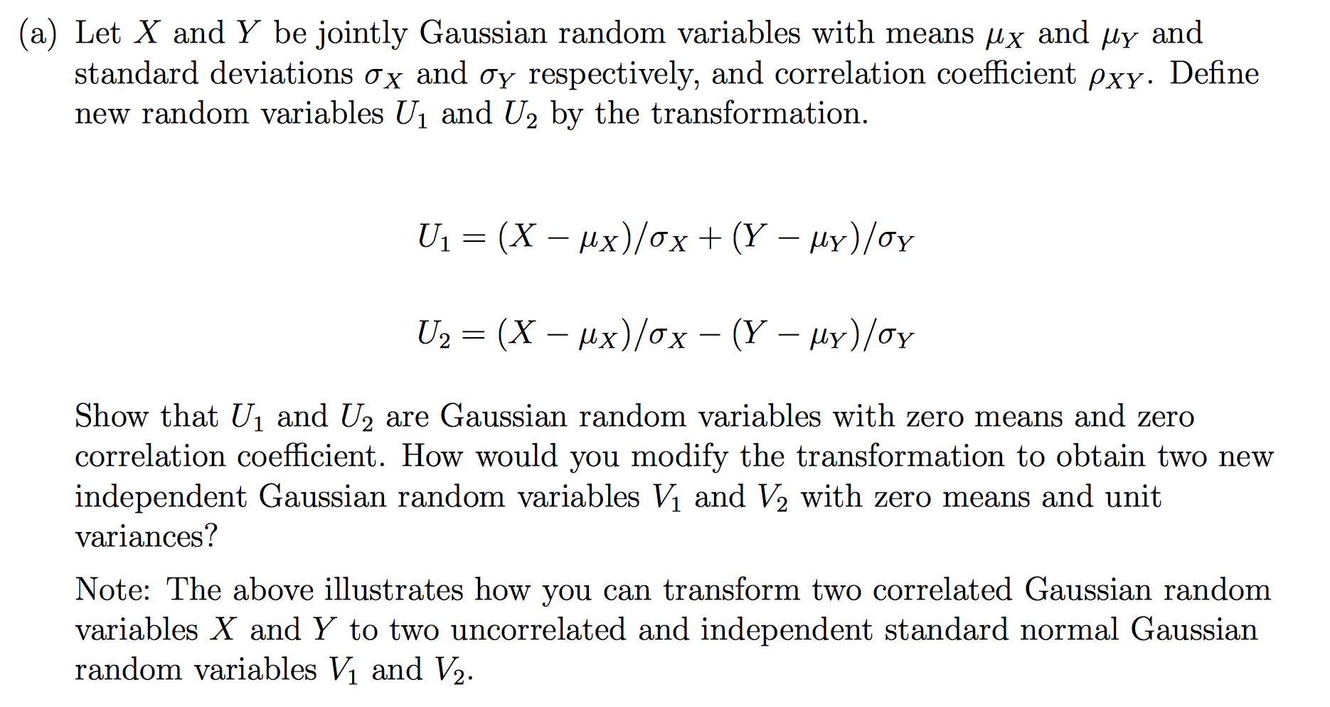 Solved A Let X And Y Be Jointly Gaussian Random Variables