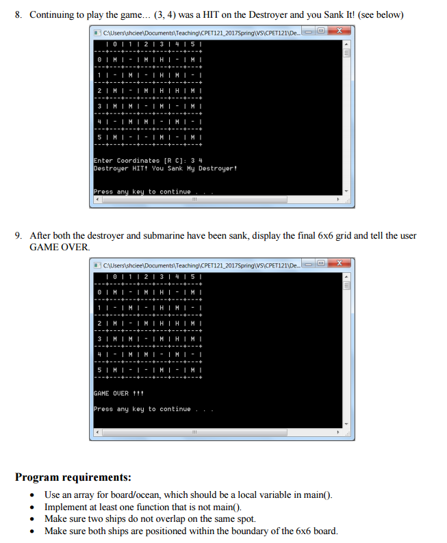 Solved So this is basic BattleShip game written in C++ | Chegg.com