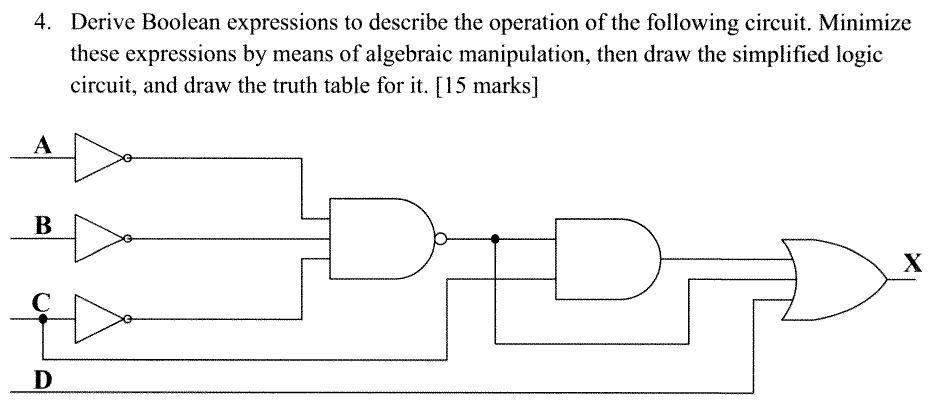 Solved Derive Boolean expressions to describe the operation | Chegg.com