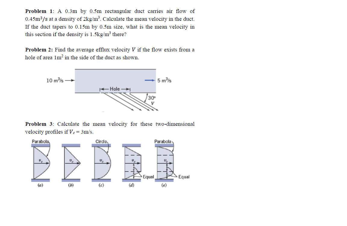 Solved Problem 1 A 0.3m by 0.5m rectangular duct caries air