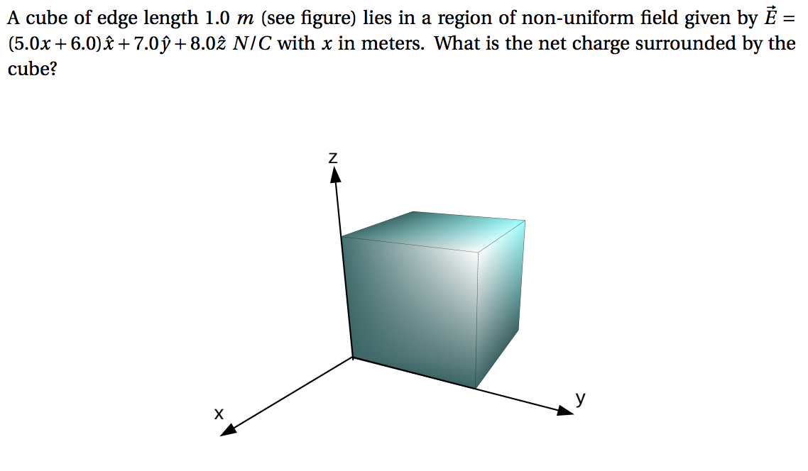 solved-a-cube-of-edge-length-1-0-m-see-figure-lies-in-a-chegg