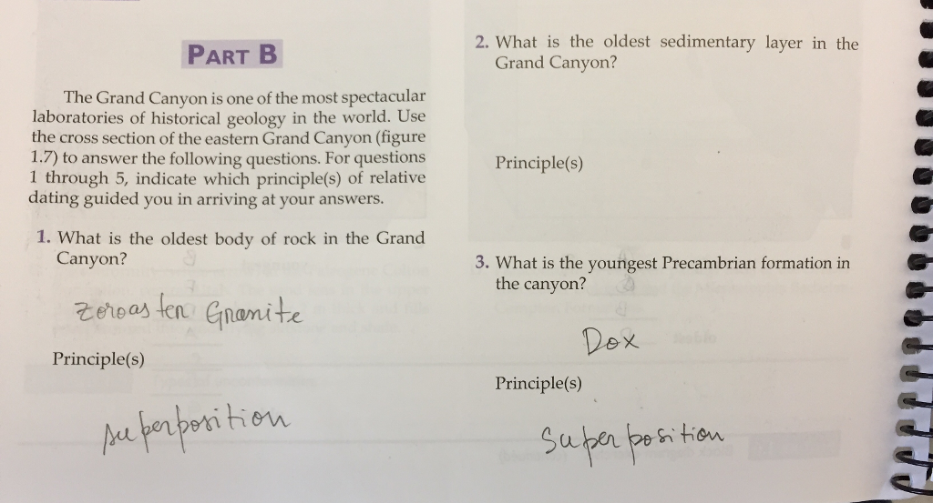 Solved PART B The Grand Canyon is one of the most | Chegg.com