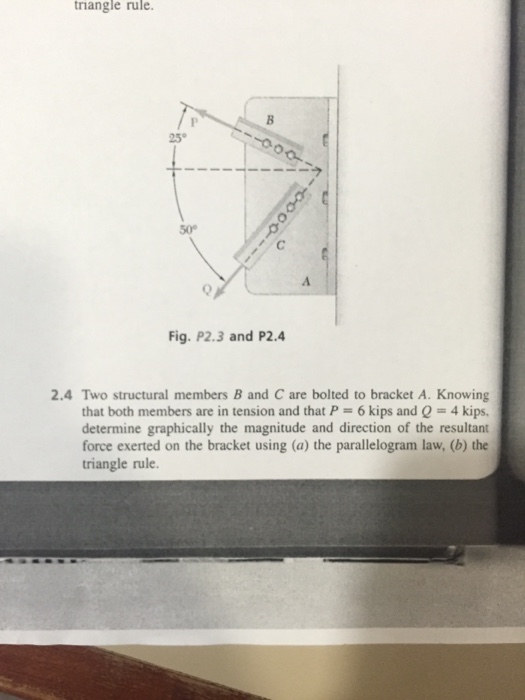 Solved Two Structural Members B And C Are Bolted To | Chegg.com