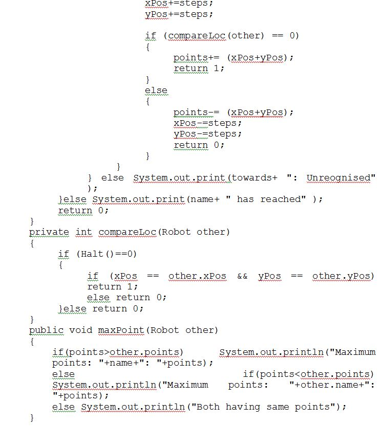 (Solved) - The objective is to build a simple robot game where the ...