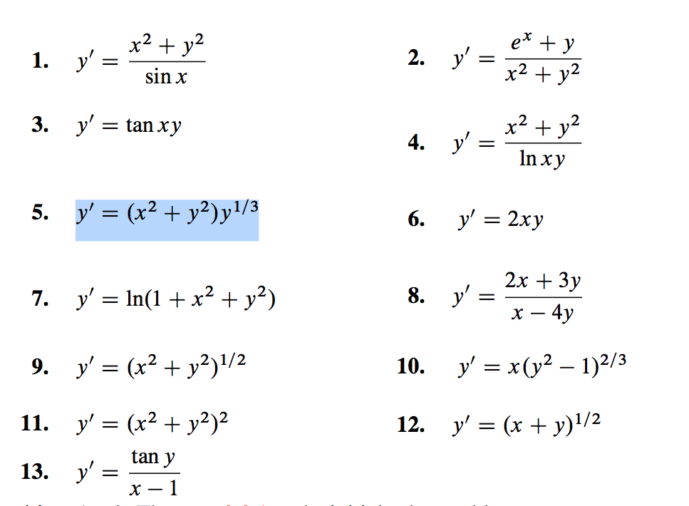 Solved In Exercises 1-13 find all (xo, yo) for which Theorem | Chegg.com