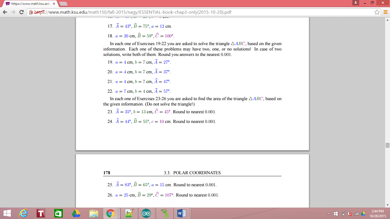 Solved I need help with my trig homework. I cant figure out | Chegg.com