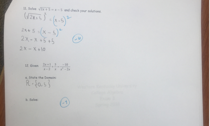 Solved 11. Solve 2x+5x-5 and check your solutions. 2- | Chegg.com