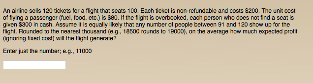 solved-an-airline-sells-120-tickets-for-a-flight-that-seats-chegg