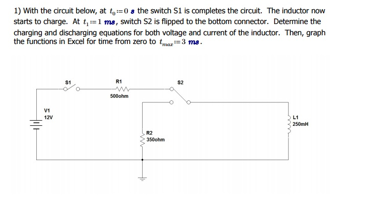 Solved With The Circuit Below, At T 0:=0 S The Switch S1 Is 