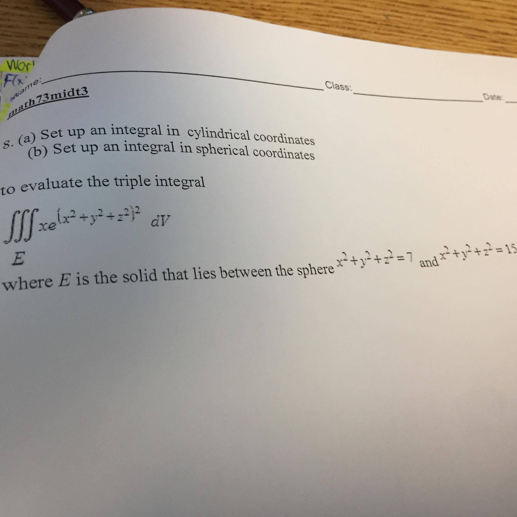 Solved a Set Up An Integral In Cylindrical Coordinates Chegg solved-a-set-up-an-integral-in-cylindrical-coordinates-chegg