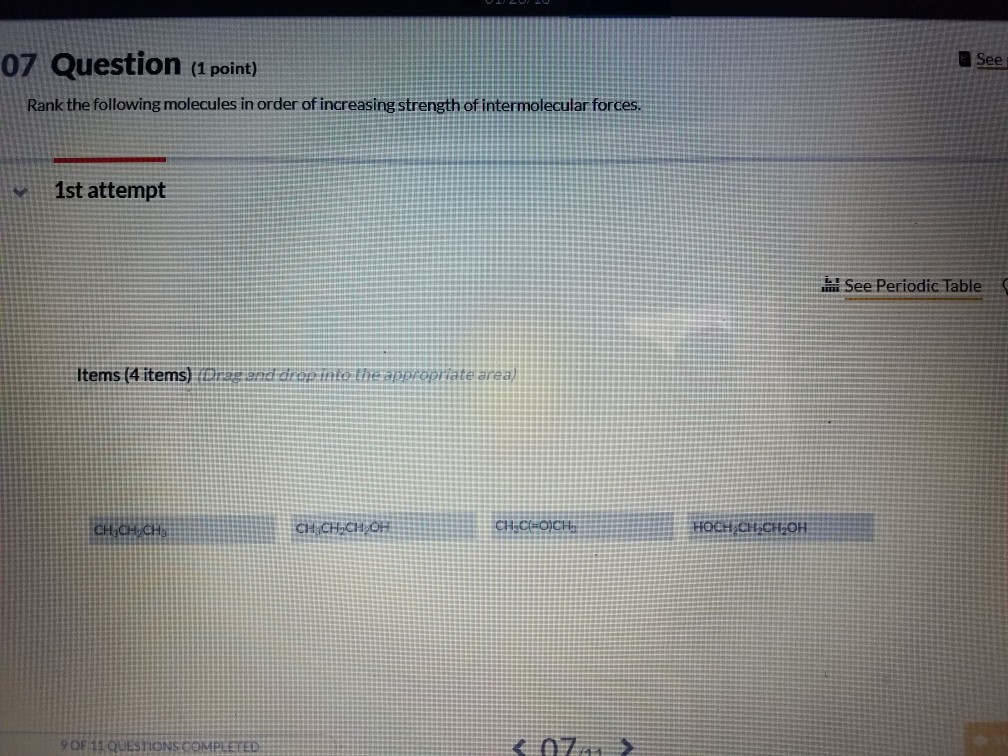 Solved 07 Question (1 point) a See Rank the following | Chegg.com
