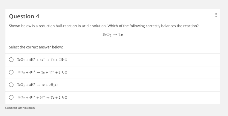 solved-question-4-shown-below-is-a-reduction-half-reaction-chegg