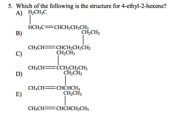 Solved Which of the following is the structure for | Chegg.com