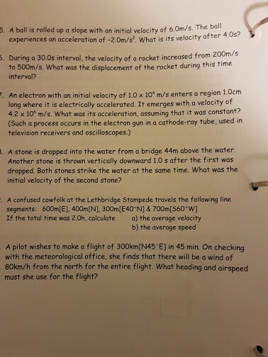 Solved Hand in Assignment Motion in a Straight Line 1. What | Chegg.com