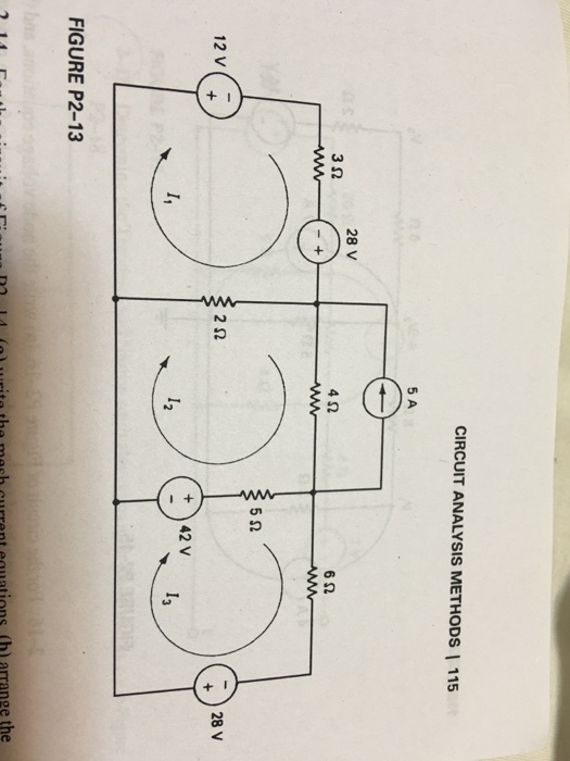 Solved 2-13 For the circuit of Figure P2-13. (a) write the | Chegg.com