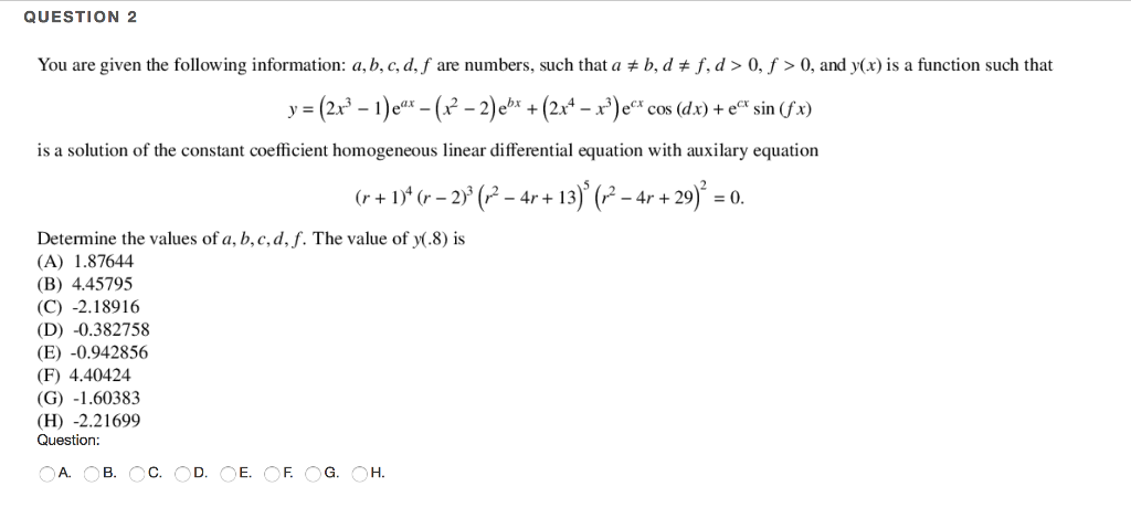 Solved QUESTION 2 You Are Given The Following Information: | Chegg.com