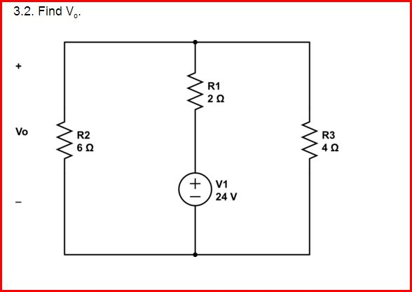 Solved Find Vo. (to be solved using only Kirchhoff’s Current | Chegg.com