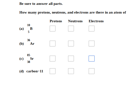 Solved How Many Protons Neutrons And Electrons Are There | Chegg.com