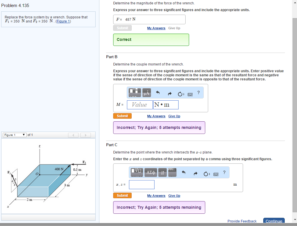 Solved: Replace The Force System By A Wrench. Suppose That... | Chegg.com